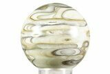 Polished Zebra Calcite Sphere - Idaho #370986-1